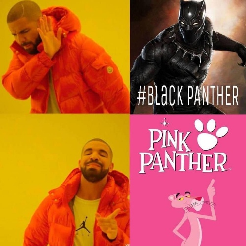 black vs pink panther  CRAMEMS MEMES
