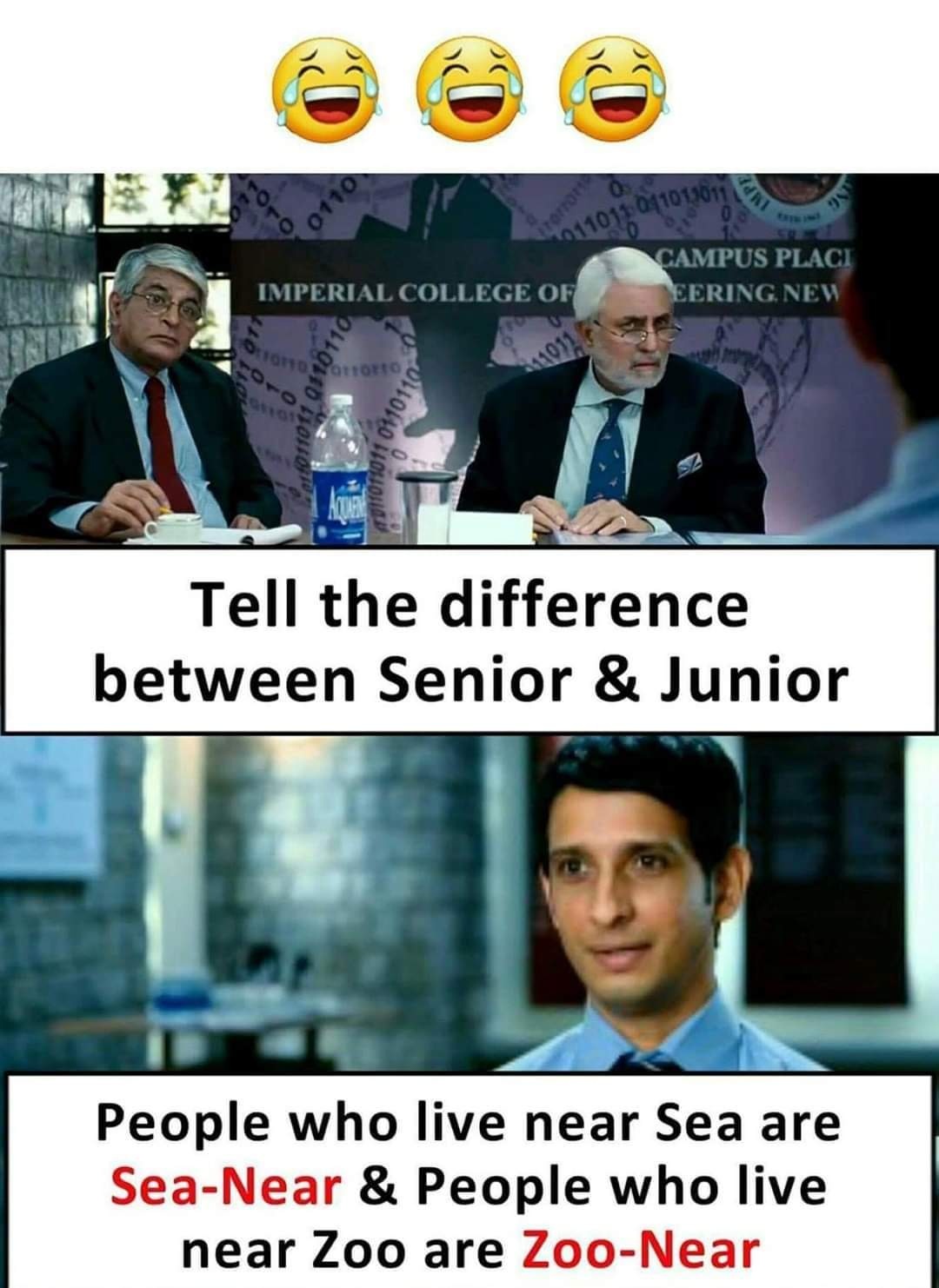 Difference between senior and junior  CRAMEMS MEMES