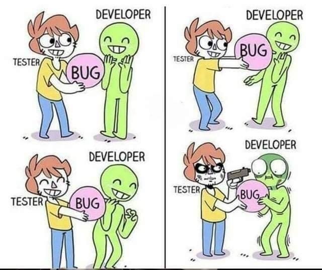 Tester, Bug and Developer  CRAMEMS MEMES