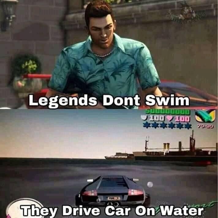 Legends don't swim  CRAMEMS MEMES